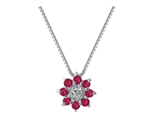 Collier Demetra Femme CHROMA in Or blanc Rubino 0.16 Ct 339.R.016.004.W.A2 - 339.R.016.004.W.A2